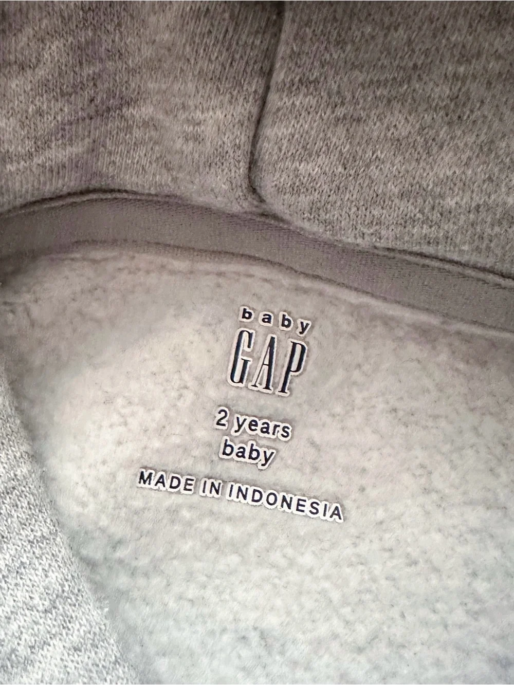 Baby Gap Hoodie Size 2T Boys Relaxed Logo Cotton Blend Long Sleeve Sz 2 Years